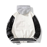 Varsity Jacket PU Leather Baseball Uniform for Women