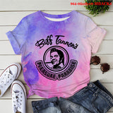 Back to the Future Costume Printed Tie-Dyed Adult Milk Silk Short Sleeve T-shirt
