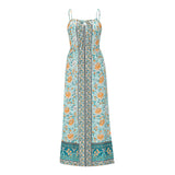 Beth Dutton Bohemian Dress Summer Spring Midi Dresses Vintage Floral Dress