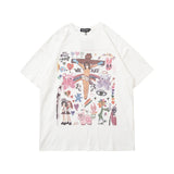 Men's T-shirt Summer Casual Tops Printed Short Sleeve T-shirt Men's round Neck Half Sleeve Street Fashion Loose Half Sleeve