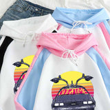 Back to the Future Costume Winter Color Block Hoodie for Women