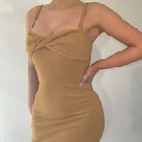 Women Top & Skirt 2 Piece Set Autumn and Winter Long Sleeve Short Sweater Sling Sheath Dress Suit