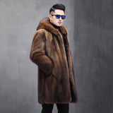 Beaver Coat Men Winter Menswear Coat Hooded Loose Leisure Warm plus Size