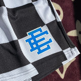 Eric Emanuel EE Shorts Black and White Checkerboard Plaid Color Matching Men's Running Casual Shorts
