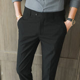 Men Trousers Embroidered Casual Suit Pants