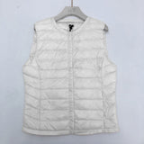 Women Winter Coats Puffer down Vest Autumn and Winter Women's Light Light Vest round Neck None