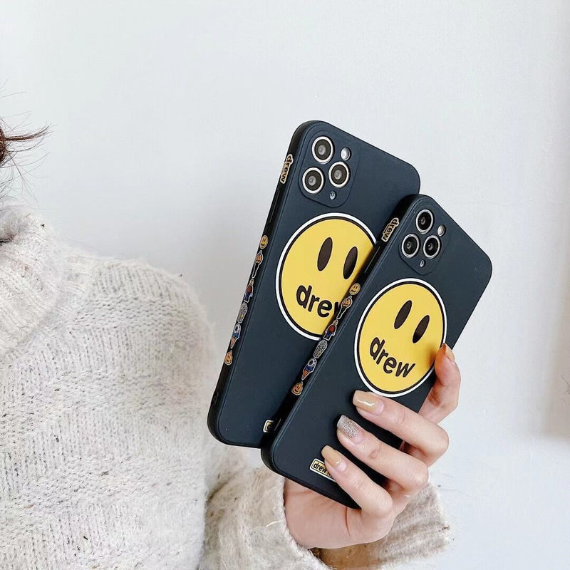 justin b drew phone case Drew Creative Xs Max Smiley Face 12pro Iphone11 Phone Case Apple 8 Plus