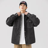 Denim Shirts Men's Casual Loose Jacket Men's