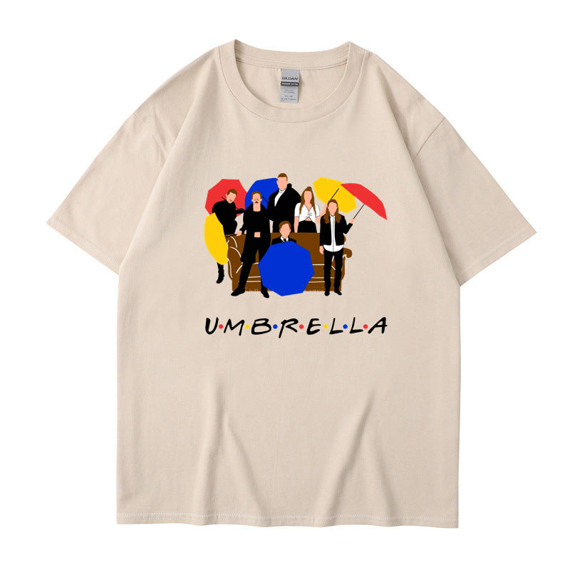 Friends Joy T Shirt Flower Men's and Women's Short-Sleeved T-shirt