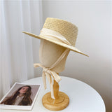 Straw Hat Sun Hat Women's Breathable Straw Sun Protection Wide Brim Top Hat