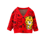 Toddler Boys Sweater Boys' Cardigan Knitted Sweater Spring and Autumn Clothing
