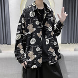 Men's Shirts Loose Printed Long Sleeve Shirt