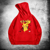 Men and Women Pokemon Pikachu Hoodie Loose Shoulder