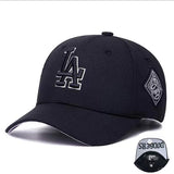 La 59fifty Hats MLB Baseball Cap Side Seam Label Golden Edge Men's and Women's Hard Top NY Peaked Cap