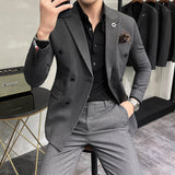 Double Brewed Seersucker Suit Men's Casual Esmoquin
