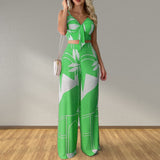 Women Pants Suit Women Summer Sexy Loose Print