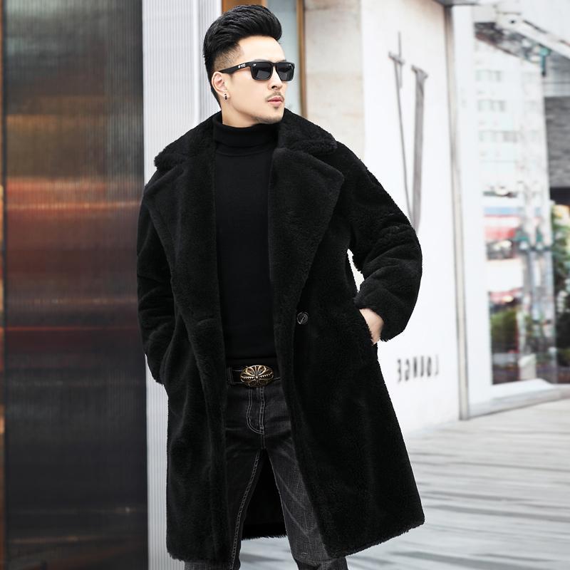 Beaver Coat Men's Winter Warm Coat Fashion Casual