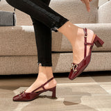 Nude Block Heel Sandals