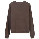 Dinosaur Sweaters Embroidered Long Sleeve Retro Loose Knitted Sweater