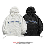 Men Sun Protection Clothing Summer Printed Hooded Sun-Proof Top Coat Men's Loose