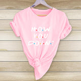 Friends Joey T Shirt Letter Print Casual Short-Sleeved T-shirt for Women