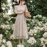 Women Cottagecore Dress Vintage Dress Summer Dress