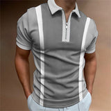 Polo Shirts Summer Men's Short-Sleeved Color Matching Polo Shirt