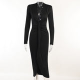 Emily Ratajkowski Dress Pleated Slim Fit Slimming Elegant Dress Padded Shoulder Dress