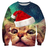 Black Christmas Sweater 3D Printed Christmas Series round Neck Sweater