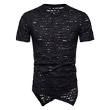 Transparent Shirt for Men Punk V-neck Short Sleeve Bottoming T-shirt