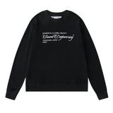 Off White Long Sleeve round Neck Neck Sweater for Men and Women