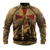 Tactics Style Men Sweatshirts & Hoodies Men's Long Sleeve Retro 3D Printed Outdoor Casual Sweatshirt