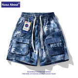 Nasa Shorts Denim Shorts Men's Summer Loose Short Pants Men's