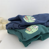 Diana Harvard Sweatshirt Blue round Neck Sweater Female Dog Print Long Sleeve Loose Sweatshirt 2