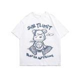 Men T Shirt Summer Casual Tops Men's Clothes Summer Wear Vintage Men's round Neck Short Sleeve Casual Loose Cartoon Dog Printed T-shirt