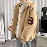 Men's Autumn Winter Coat Fleece-Lined Thickened Cotton-Padded Coat