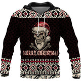 Black Christmas Sweater Christmas 3D Skull Print Hoodie
