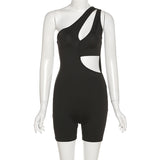 Fall Women's Clothing Sexy Shoulder Bag Hip Tight Sports One-Piece Shorts