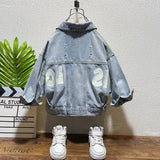 Toddler Boys Jackets Boys Spring Clothing Denim Jacket Ripped
