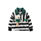 Toddler Boys Sweater Boys' Polo Shirt Children's Striped Bottoming Shirt