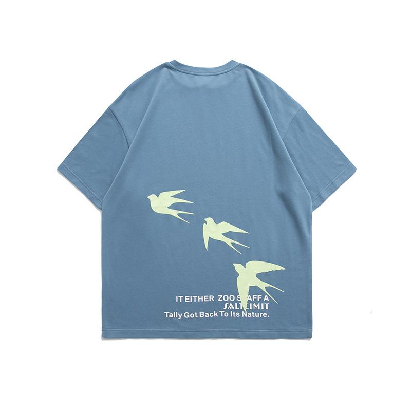 Men T Shirt Summer Casual Tops Men's Clothes Summer Wear Retro Men's round Neck Short Sleeve Casual Printed T-shirt Fashion