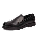 Loafers for Men Casual Formal Wear Leather Shoes Business British Style Brogue Casual Pumps Wedding Shoes plus Size