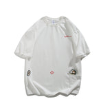 Men T Shirt Summer Casual Tops Men's Vintage Men's round Neck Short Sleeve Casual Loose Cartoon Printed T-shirt