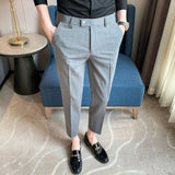 Men Trousers Embroidered Slacks