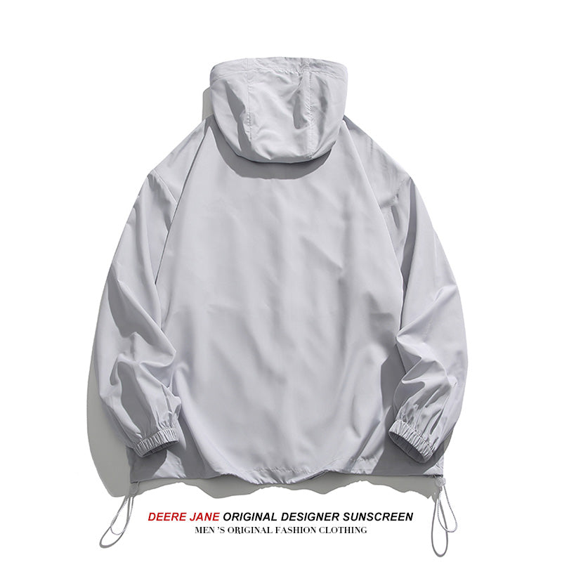 Men Sun Protection Clothing Summer UV Protection Sun-Protective Clothing Outdoor Sports Thin Section Baggy Coat