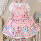 Gothic Lolita Harajuku Style Clothing Donut Party Lolitajsk Suspender Dress
