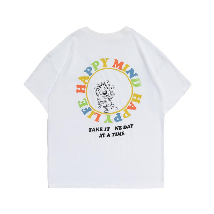 Men T Shirt Summer Casual Tops Men's Clothes Summer Wear Vintage Men's round Neck Short Sleeve Casual Loose Letter Printed T-shirt