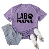 Boy Mama T Shirts Lab Mama Letter Print Short-Sleeve T-shirt