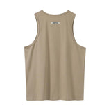 Fog Essentials Vest Fashion Brand Fear Of God Double Line Essentials Letter T-shirt Vest Fog High Street Bottoming Shirt Men