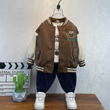 Toddler Boys Jackets Boy's Leather Jacket Jacket Baseball Uniform Children